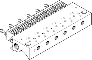 FESTO MHA1-P4-2-M3-PI 197228 Manifold New FESTO MHA1-P4-2-M3-PI 197228 Manifold New