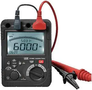 CEM DT-6605 High Voltage Insulation Tester Large 6000 Counts Digital Display