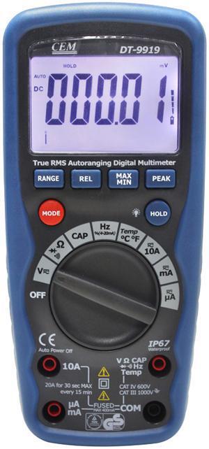 CEM DT-9919 Professional Waterproof True RMS Industrial Digital Multimeters