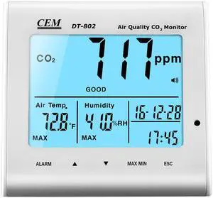 CEM DT-802 Desktop Indoor Air Quality CO2 Monitors