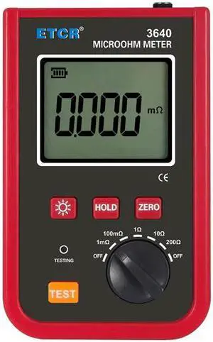 ETCR3640 Portable Milliohmmeter DC Low Value Resistance Tester