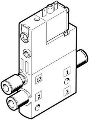 FESTO CPE14-M1BH-3GLS-QS-6 Solenoid Valve 196889 Width 14mm