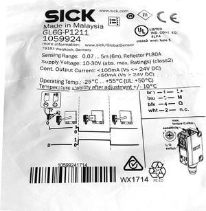 SICK GL6-P1211 Miniature Photoelectric Sensors,PNP,New