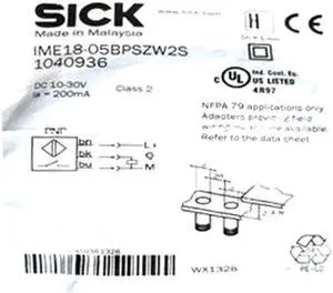 SICK IME18-05BPSZW2S Inductive proximity sensors ,PNP,New SICK IME18-05BPSZW2S Inductive proximity sensors ,PNP,New
