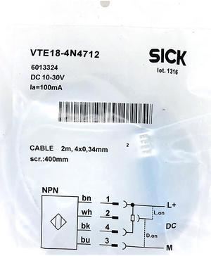 SICK VTE18-4N4712 Photoelectric proximity sensor ,NPN ,New