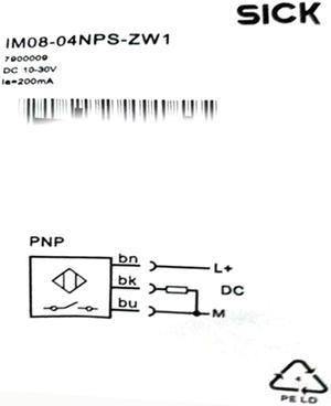 SICK  IM08-04NPS-ZW1 Cylindrical thread design  ,PNP,New