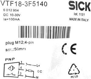 SICK  VTF18-3F5140 Photoelectric proximity sensor ,PNP,New