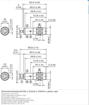 SICK VTE180-2N41147 Cylindrical photoelectric sensors ,NPN New SICK VTE180-2N41147 Cylindrical photoelectric sensors ,NPN New