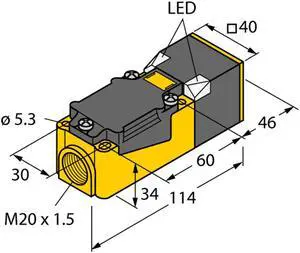 TURCK Bi15U-CP40-AN6X2 1623510 Inductive sensor NPN