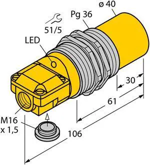 TURCK NI40-G47SR-VN4X2 15750 Inductive sensor NPN
