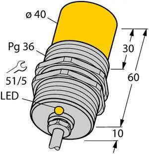TURCK  Ni25-G47-AP4X 15646 Inductive sensor PNP