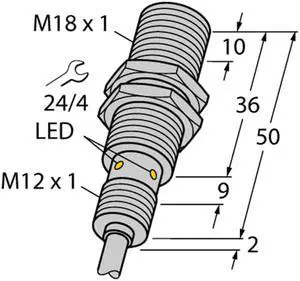 TURCK BI8U-EM18WD-AN6X  1634840 Inductive sensor NPN