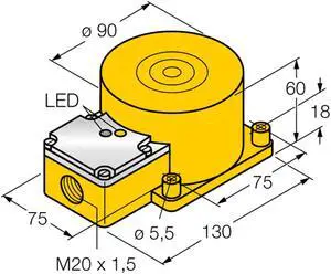 TURCK  NI60-K90SR-FZ3X2 13429 Inductive sensor