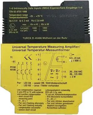 TURCK IM34-11EX-I 7506630 Temperature measuring amplifier