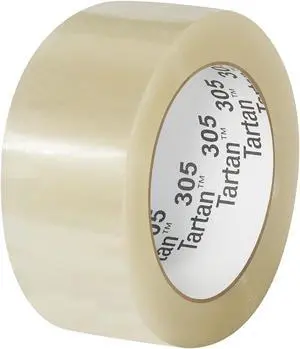 3M Tartan 305 Clear Packaging Sealing Tape 2" x 110 Yds 1.8 Mil 3" Core 6 Pack