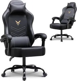 GTRACING Gaming Chair with Foot Rest, PC Computer Game Chair for Adults, Ergonomic High Back Home Office Desk Chair with Headrest & Lumbar Support