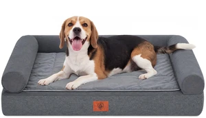 GTPLAYER Dog Bed, Egg-Crate Foam Pressure Relief with Waterproof Washable Pet Bed with 2-in-1 Cooling/Warming Pad, Non-Slip Bottom, Detachable Pillows, Ideal for All Dogs 33.5" x 21.6" x 5.5" Grey GTPLAYER Dog Bed, Egg-Crate Foam Pressure Relief with Waterproof Washable Pet Bed with 2-in-1 Cooling/Warming Pad, Non-Slip Bottom, Detachable Pillows, Ideal for All Dogs 33.5" x 21.6" x 5.5" Grey