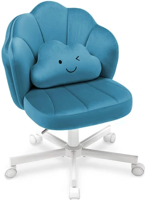 GTPLAYER Petal Vanity Chair with Wheels, Cute Desk Chair
Upholstered Home Office Chair with Backrest, Height Adjustable Armless Swivel Chair, for Bedroom, Girls & Women Blue Velvet GTPLAYER Petal Vanity Chair with Wheels, Cute Desk Chair
Upholstered Home Office Chair with Backrest, Height Adjustable Armless Swivel Chair, for Bedroom, Girls & Women Blue Velvet