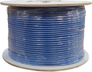 Cat6a Plenum Pure Copper 750 Mhz 1000 FT Bulk UTP Ethernet Cable Blue, Black, Purple, Yellow, White and Red