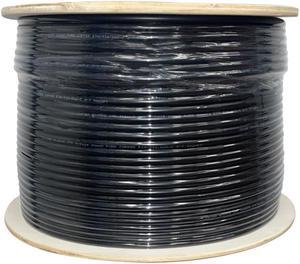 Cat6a Plenum Pure Copper 1000ft 750 Mhz Bulk UTP Ethernet Cable Black