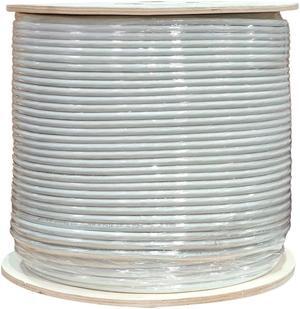 Cat7 Plenum Pure Copper 850Mhz 1000ft SFTP Shielded Bulk Ethernet Cable White