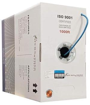 TSCables | Cat6 Plenum (CMP) 1000ft Cable, 23AWG | 100% Solid Bare Copper | 550MHz, PoE++ (4PPoE) | Unshielded Twisted Pair (UTP) Bulk Ethernet Cable, Available in 10 Colors (Blue, 1000ft)
