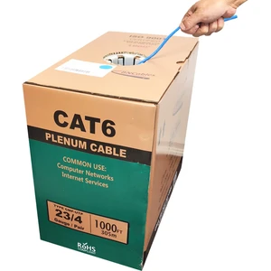 BN Cat6 Plenum Solid Bare Copper 1000ft PoE++, DSX-8000 Certified 23AWG 4Pair 550 Mhz Cable White BN Cat6 Plenum Solid Bare Copper 1000ft PoE++, DSX-8000 Certified 23AWG 4Pair 550 Mhz Cable White