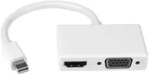 2-in-1 Mini DisplayPort to HDMI or VGA converter - White