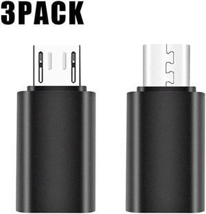 USB C to Micro USB Adapter, (3-Pack) Type C Female to Micro USB Male Convert Connector with Charge & Data Sync For Samsung Galaxy S7/S7 Edge, S6 J7 Note 5,Kindle ,PS4 ,Nexus 5/6 and Micro USB Devices