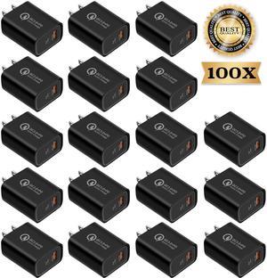 Lot Fast USB C Wall Charger Type C 2 Ports PD QC3.0 Quick Power Adapter Block US Plug For iPad Pro, Apple Watch,iPhone 16 15 14 13 12 Pro Max,Galaxy S25/S24,Pixel 9 8 7 Pro,LG,Motorola,OnePlus