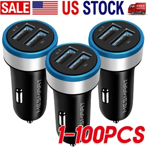 Mesmart 10 Piece 2026 Upgrade US USB Car Charger 18 Watt Dual USB-C Car Charger Adapter Fast Charge Cigarette Lighter Adapter for iPhone 17/16/15/14/13/12/11/Pro Max iPad Samsung Mesmart 10 Piece 2026 Upgrade US USB Car Charger 18 Watt Dual USB-C Car Charger Adapter Fast Charge Cigarette Lighter Adapter for iPhone 17/16/15/14/13/12/11/Pro Max iPad Samsung