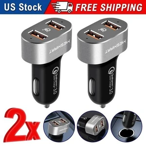 MESMART 2Pack Limited Stock!Dual USB Car Charger QC3.0 Fast Charging Cigarette Lighter Adapter for Cell Phones MESMART 2Pack Limited Stock!Dual USB Car Charger QC3.0 Fast Charging Cigarette Lighter Adapter for Cell Phones
