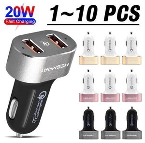 MESMART 3Pack Limited Stock! QC3.0 Dual USB Car Charger, Fast Charge Car Cigarette Lighter Power Adapter for Smartphone MESMART 3Pack Limited Stock! QC3.0 Dual USB Car Charger, Fast Charge Car Cigarette Lighter Power Adapter for Smartphone