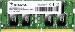 ADATA Premier Single 8GB (1x8GB) DDR4 2666Mhz PC4-21300 260-Pin SODIMM Memory RAM Single