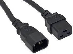 Cablelera AC Power Cord Extension, IEC320 C14 to IEC320 C19, 6', 14AWG, 15A, 250V(ZWACDFAN-06)
