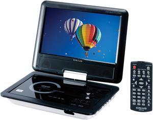 Craig 9_Inch TFT Swivel Portable DVD_CD Player with Remote, Black _CTFT712_