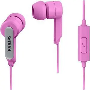 Philips SHE1405PK in-Ear Headphone Headset With Mic SHE1405 Pink