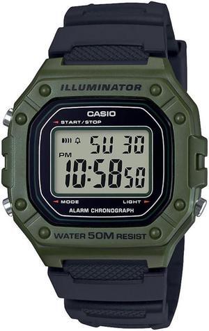 Casio 50M Water Resistant Digital Illuminator Sports Watch, Olive