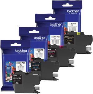 Brother MFC-J6930DW High Yield Black/Cyan/Magenta/Yellow Original Ink 4-Pack. (Includes 1 each of LC3017BK, LC3017C, LC3017M, LC3017Y) (550 yield)