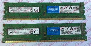 Crucial 8GB 2x4GB CT2K51264BD160BJ PC3L-12800 DDR3L-1600MHz Non-ECC Unbuff CT51264BD160BJ.C8FED Desktop 1.35V