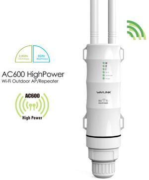 AC600 Dual Band 2.4G/5G Wireless AP 1000mW High Power Wifi Repeater Outdoor Waterproof Wireless Router Wifi Extender with 2 Outer Antenna