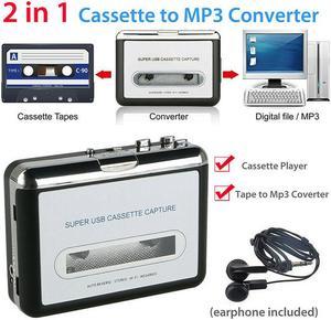 Ezcap218 USB Cassette Player Tape to PC Old Cassette to MP3 Format Converter Audio Recorder Capture Walkman with Auto Reverse