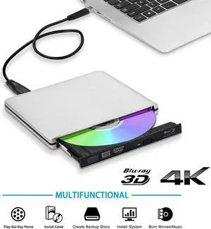 Ultra Slim 4K Blu-Ray Burner Blu-ray Writer External DVD Drive CD/DVD ROM/RW Drive USB3.0 DVD Reader 3D Blu-Ray Reader CD/DVD Burner for Desktop/Notebook Ultra Slim 4K Blu-Ray Burner Blu-ray Writer External DVD Drive CD/DVD ROM/RW Drive USB3.0 DVD Reader 3D Blu-Ray Reader CD/DVD Burner for Desktop/Notebook