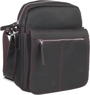Vagarant Traveler Full Grain Cowhide Leather Shoulder Bag LS58.DB