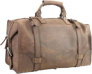 Vagarant Traveler 21" Cowhide Full Leather Travel Duffle Bag (Heavy 7LB) L08. CB