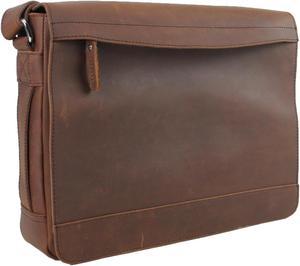 Vagarant Traveler Full Grain Leather Messenger Laptop Bag L67. RB
