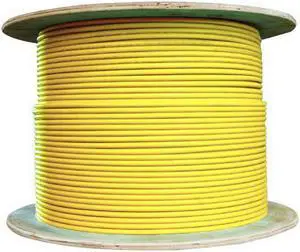 Bulk Shielded Cat6a Yellow Ethernet Cable, 10 Gigabit, Solid, 500 Mhz, 23 AWG, Spool, 1000 foot