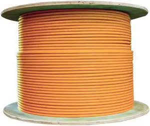 Plenum Cat6 Bulk Cable, Orange, Solid, Shielded, CMP, 23 AWG, Spool, 1000 foot