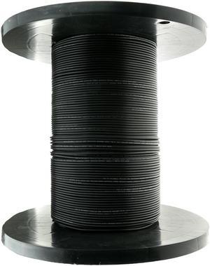 6 Fiber Indoor/Outdoor Fiber Optic Cable, Multimode, 50/125, OM4, 10 Gbit, Black, Riser Rated, Spool, 1000 foot