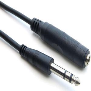 50 feet 1/4 Inch TRS Stereo Male to 1/4 Inch Stereo Female Extension 28AWG Patch Cable for Electric Instruments (Guitar, Keyboard, Amplifier, Speakers, Synthesizers)